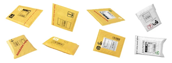 Beyaz Arkaplanda Posta Paketleri Illüstrasyon — Stok fotoğraf
