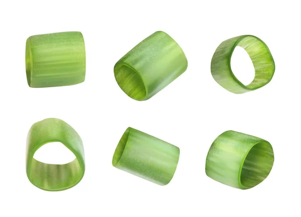 Set Chopped Green Onions Vector Illustration — Stockvektor