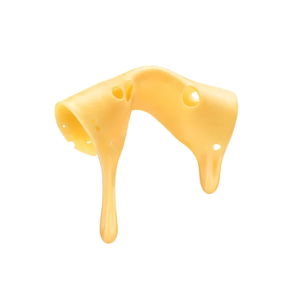 Cheese Melted Blob Isolated White Background — Stock Photo, Image