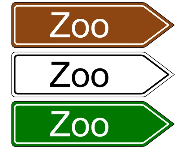 Напрямок знак зоопарк — стокове фото