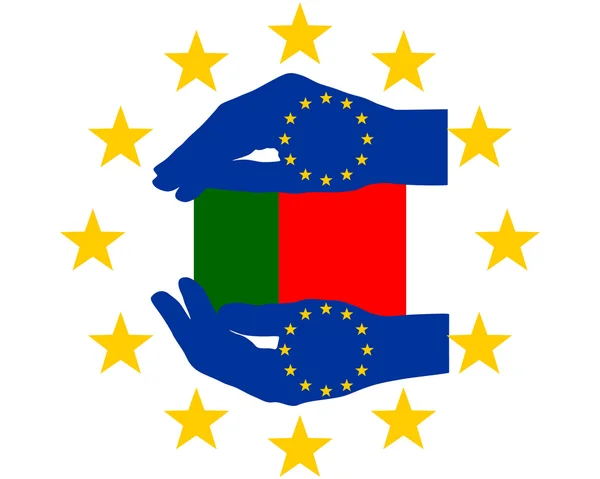 Europäische Hilfe für Portugal — Stockfoto