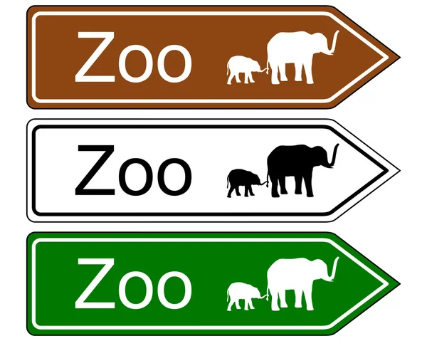 Direction sign zoo — Stock Photo, Image