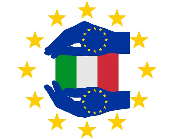 イタリアのヨーロッパのヘルプ — ストック写真