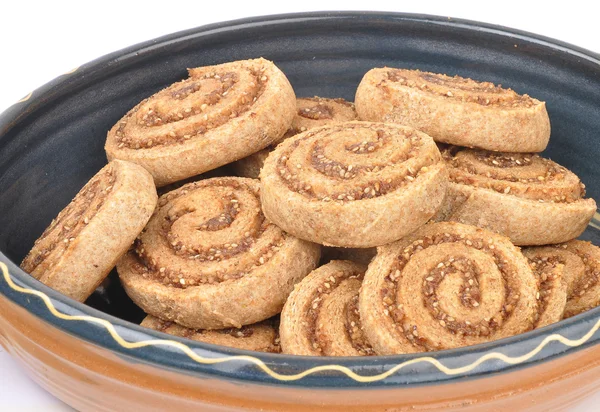 Spirala ciasteczka z orzechów laskowych — Zdjęcie stockowe