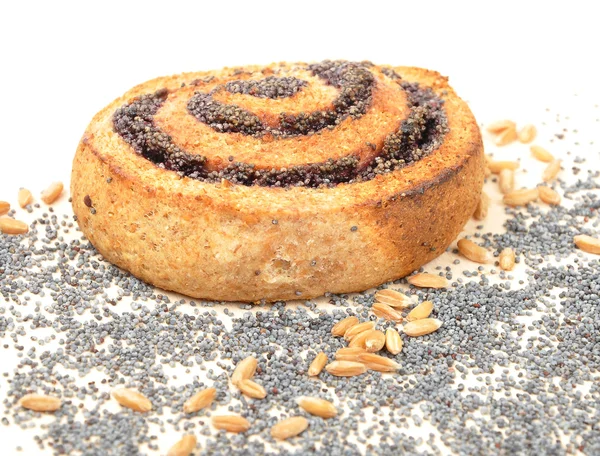 Spiral haşhaşlı kurabiye — Stok fotoğraf