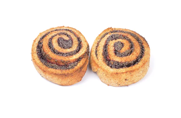Spiral haşhaşlı kurabiye — Stok fotoğraf
