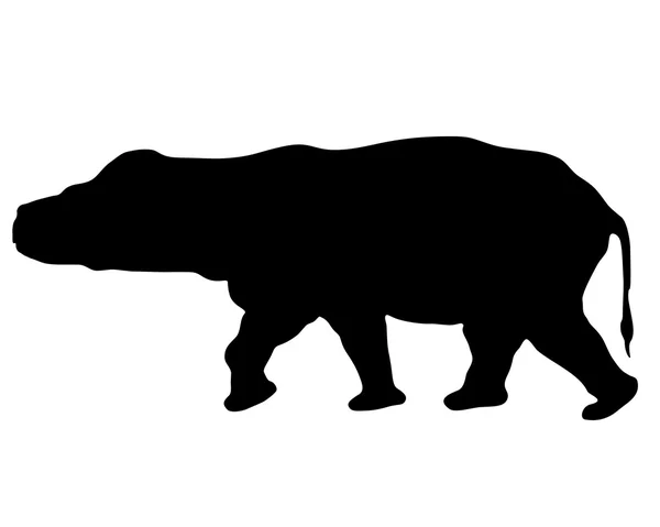 Hippo Silhouette — Stock Vector