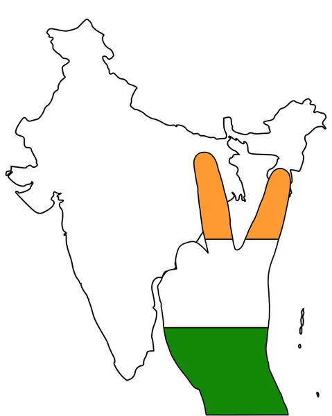 インドの手信号 — ストックベクタ