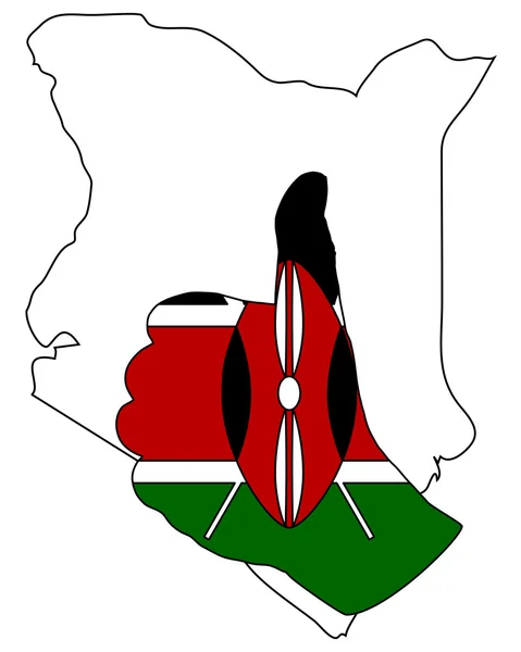 Kenya signal de main — Image vectorielle