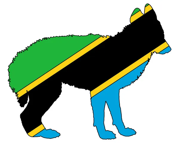 Chacal de Tanzania — Vector de stock