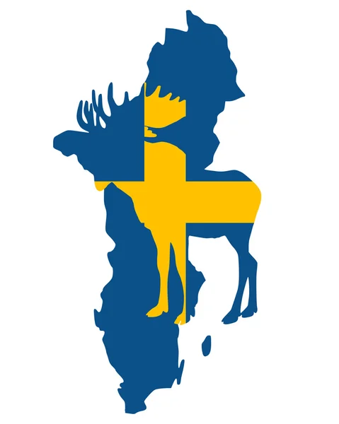 Svensk elg – stockvektor