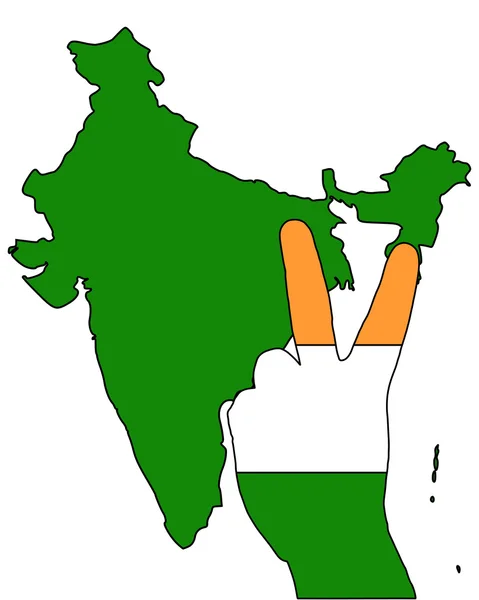 India señal de mano — Vector de stock