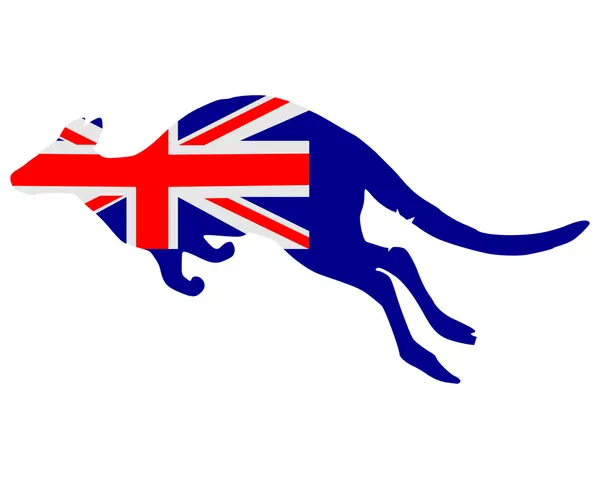 Flaga Australii z kangura — Wektor stockowy