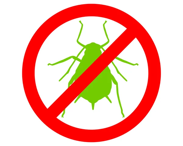 Aphid prohibition sign — Stock Vector