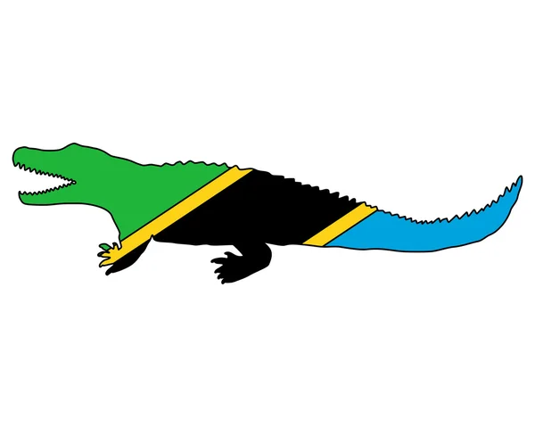 Nile crocodile Tanzania — Stock Vector