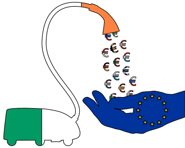 Euro aspirateur irlandais — Image vectorielle