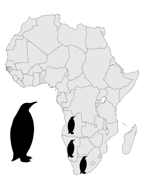 Afrikaanse pinguïn bereik — Stockvector