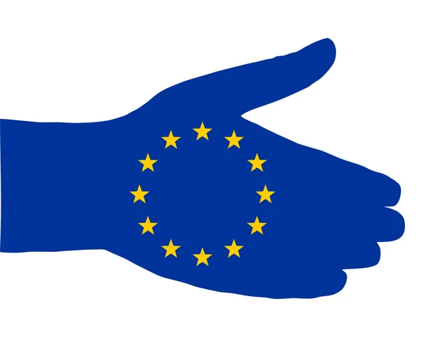 欧洲的握手 — 图库矢量图片