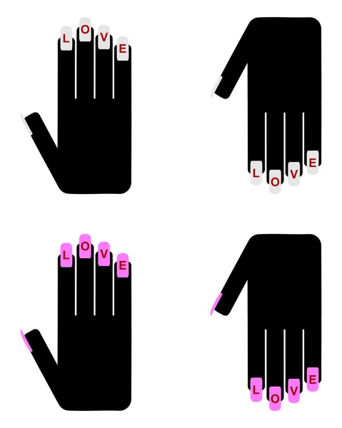Signe de main amour — Image vectorielle
