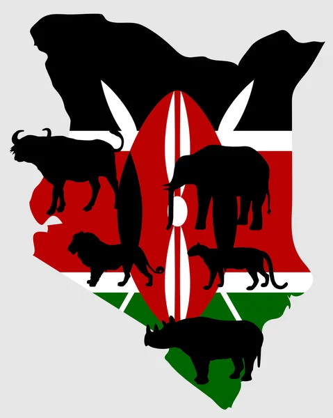Wielki pięć Kenii — Wektor stockowy