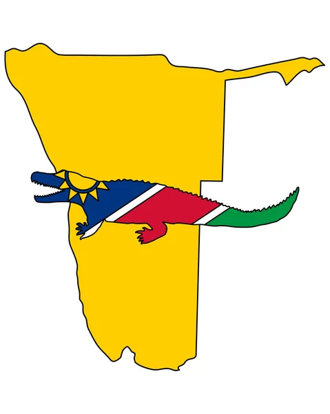 Coccodrillo del Nilo Namibia — Vettoriale Stock