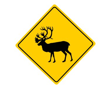 Caribou uyarı işareti