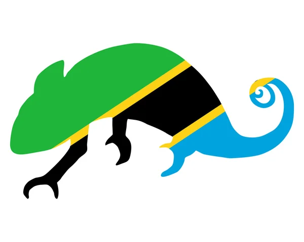 Tanzanya bukalemun — Stok Vektör