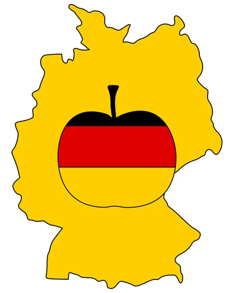 Deutscher Apfel — Stockvektor
