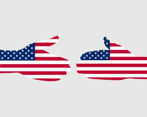 Poignée de main américaine — Image vectorielle