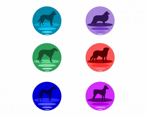 Dogbuttons — Stock Vector