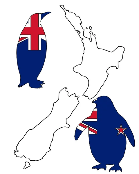 Penguin New Zealand — Stock Vector