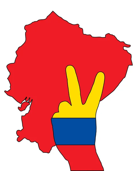 Ecuador hand signaal — Stockvector