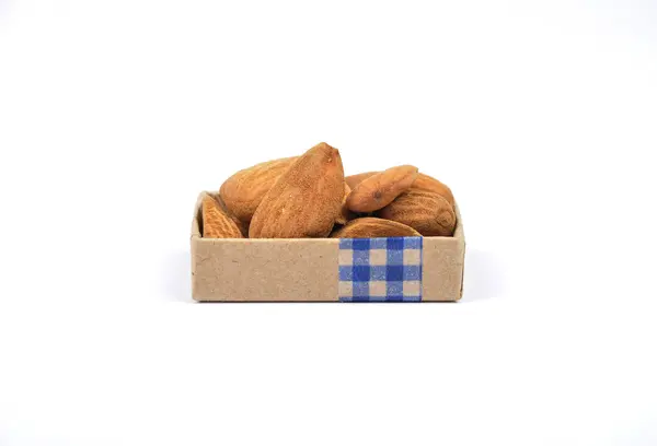 Almonds on white — Stock Photo, Image