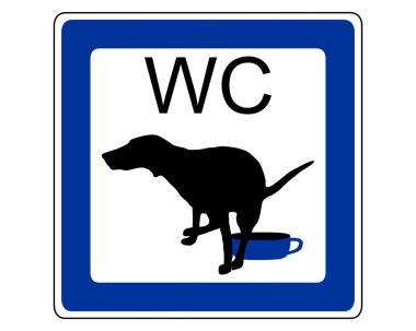 işareti köpek tuvalet