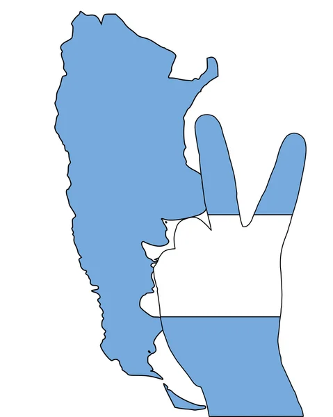 Argentijnse vinger signaal — Stockvector