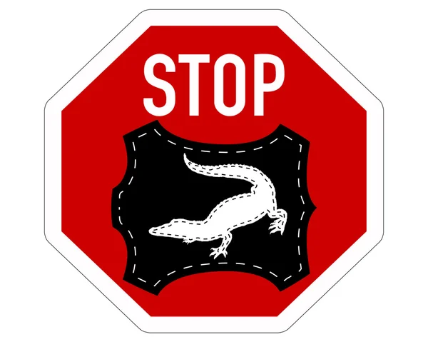 Stopp Krokodilleder — Stockvektor