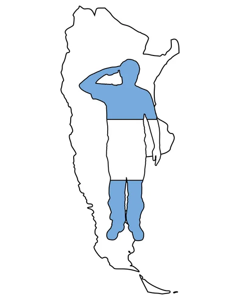 阿根廷致敬 — 图库矢量图片
