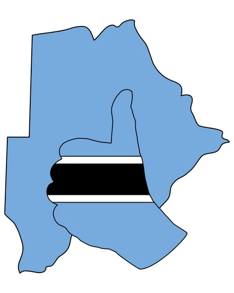 Botswana hand signaal — Stockvector