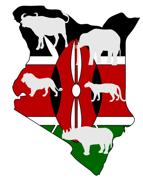 Big Five Kenya — Stock Vector