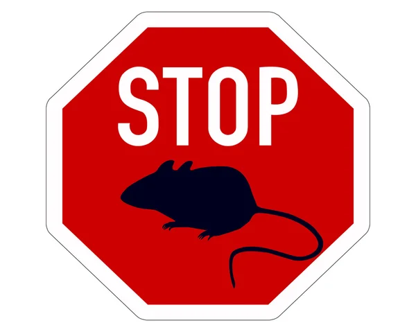 Señal de stop para ratones — Vector de stock