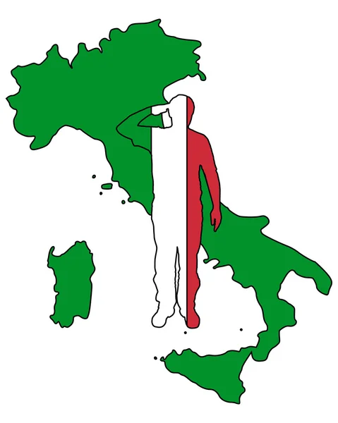 Salute Italiana — Vettoriale Stock