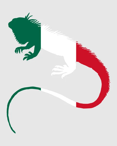 Iguana Mexico — Stock Vector