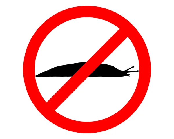 Sümüklü böcek için yasak işareti — Stok Vektör