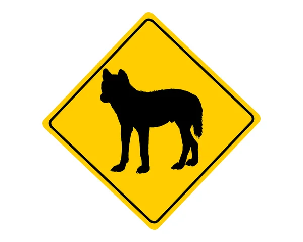 Señal de advertencia Dingo — Archivo Imágenes Vectoriales