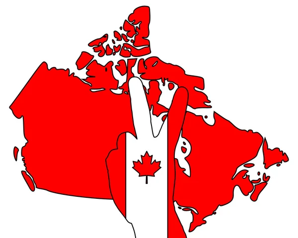 Канадский сигнал рукой — стоковый вектор