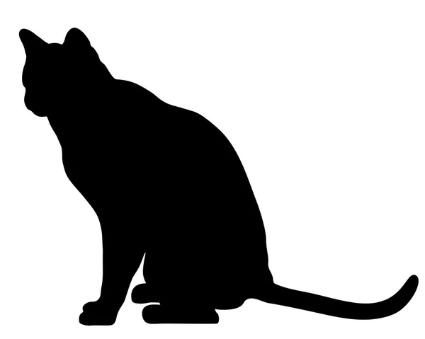 Кот сидит — стоковый вектор