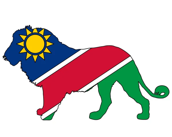 Lion Namibie — Image vectorielle