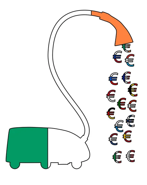 아이 랜드 유럽 진공 청소기 — 스톡 벡터