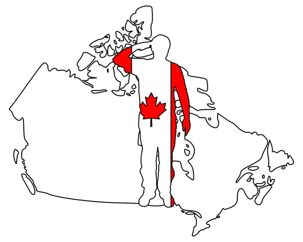 Kanadalı selamı — Stok Vektör