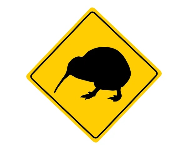Segnale di avvertimento Kiwi — Vettoriale Stock